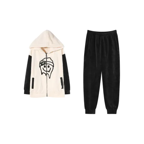 XUANZHITING Экрю Мужские Пижамные Комплекты