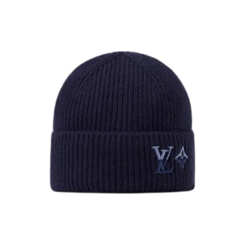 LOUIS VUITTON Кашемир Шапки-бини Унисекс Морской синий