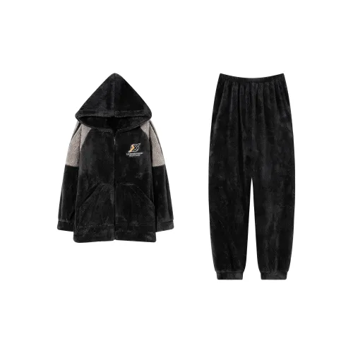 XUANZHITING Черный мужской комплект пижам