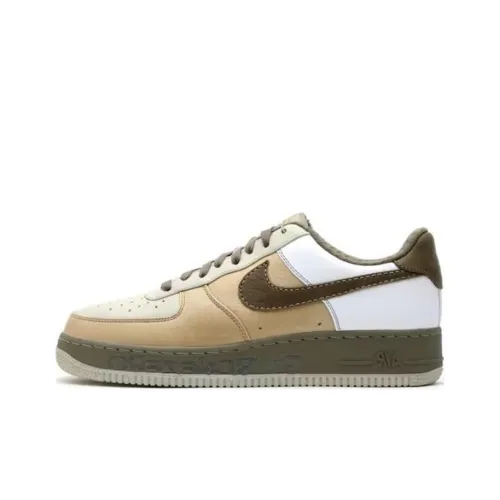 Nike Air Force 1 Термостойкий Slip-Resistant Низкий Топ Скейтбординг Кроссовки Унисекс Коричневый
