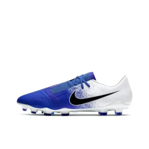 Nike Phantom Venom FG Твердый Грунт Амортизация Износостойкие Футбольные Бутсы Унисекс Синий Белый