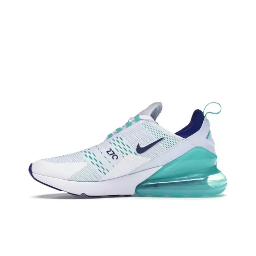 Nike Air Max 270 Устойчивые к истиранию Низкие Кроссовки для Бега Мужские Светло-белый Зеленый