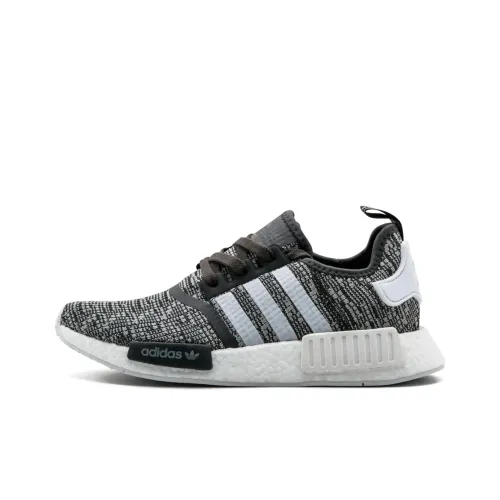 Adidas Originals NMD_R1 Glitch Средний GREY Anti-slip Lightweight Low Top Повседневная обувь Женская Черный Серый
