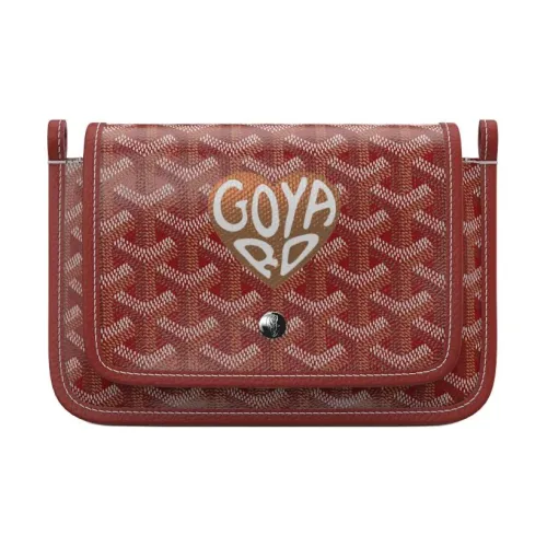 GOYARD Plumet Холст и Кожа Конверт Сумка Сумка через плечо Сумка на плечо Унисекс Red Copper Маленькое Сердце