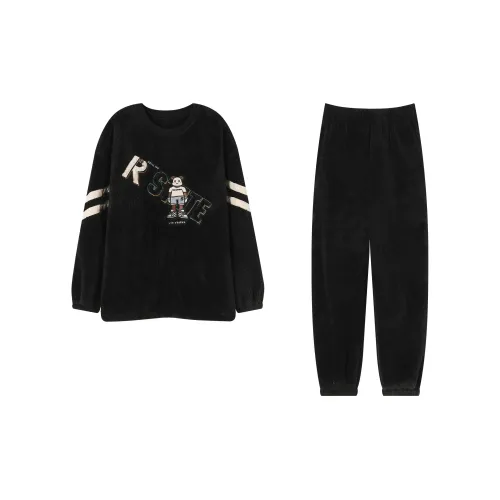 XUANZHITING Черный мужской комплект пижам