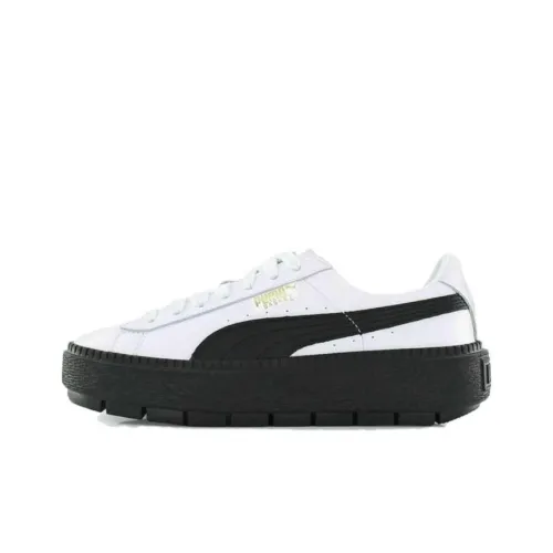 PUMA Platform Trace Platform Trace Balanced Легкий Низкий Топ Кроссовки для скейтбординга Женские Белые