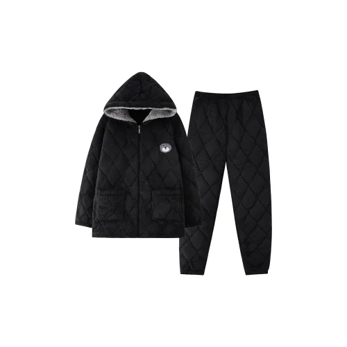 Qin Jing Черный мужской комплект пижам