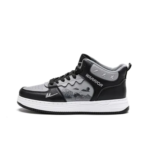 Warrior Shock Absorbers Slip-Resistant High Top Скейтборд Кроссовки Unisex Черный Серый