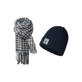 Шарф + Синяя шапка с флисовой подкладкой