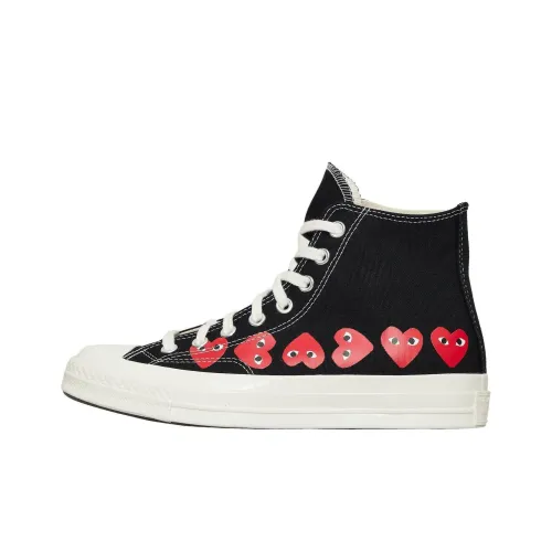 CDG Play Скейтборд Кроссовки Высокие Черные Унисекс