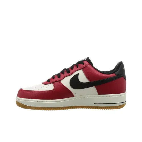 Nike Air Force 1 Slip Resistant Abrasion Resistant Низкий Топ Скейтбординг Кроссовки Мужские Белый Красный