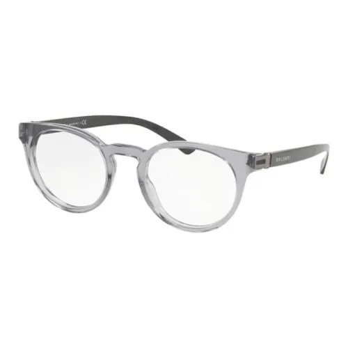 BVLGARI Ацетат Овальные Оправы для очков Унисекс Серый