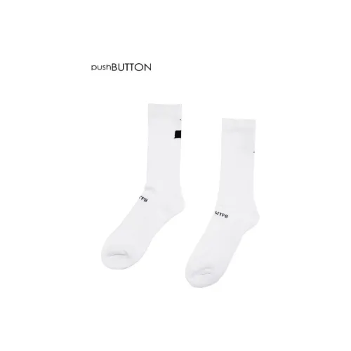 PushBUTTON Белые унисекс носки MID до икры