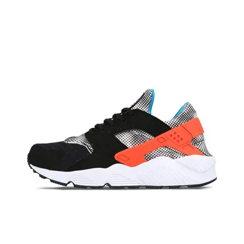 Nike Air Huarache Устойчивая к истиранию Низкая Обувь Мужская Черная и Оранжевая