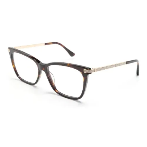 Jimmy Choo Металлические ацетатные оправы для очков квадратные женские коричневые