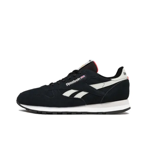 Reebok Classic Leather Беговые кроссовки Низкие Черные Унисекс