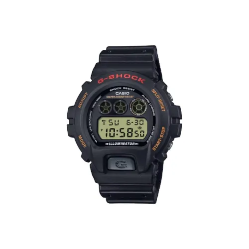 CASIO G Shock Кварцевый механизм Смольный ремешок Часы Унисекс Желтый циферблат DW 6900UB 9JF
