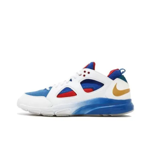 Nike Zoom Huarache TR Low Амортизация Износостойкий Низкий Топ Винтажные Баскетбольные Кроссовки Мужские Сине-Белые