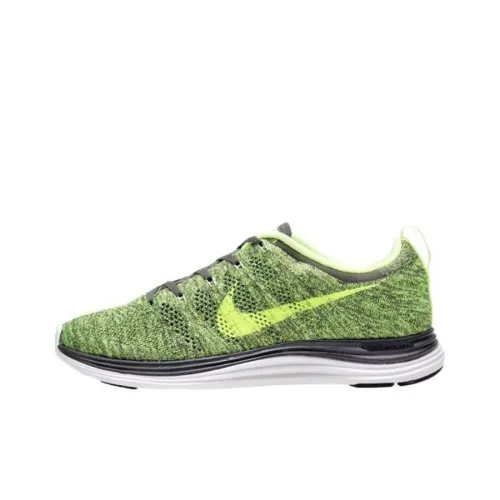 Nike Flyknit Lunar 1 Slip-Resistant Low Top Беговые кроссовки Мужские Зеленые
