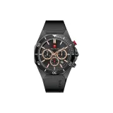 Черный ободок, черный циферблат, черный ремешок