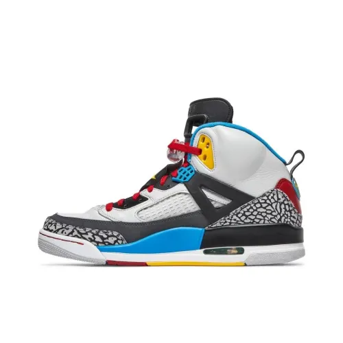 Джордан Spizike Bordeaux High Top Винтажные Баскетбольные Кроссовки Мужские Серый Синий