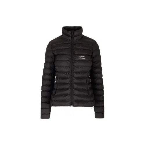 Balenciaga FW23 Хлопковый пуховик Стандартный крой Женский Черный