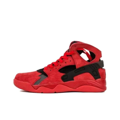 Nike Air Pilot Huarache Амортизация Износостойкий MID Топ Винтажные Баскетбольные Кроссовки Унисекс Красный Черный