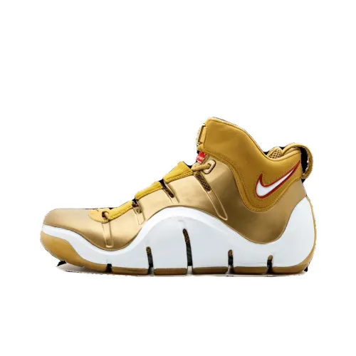 Nike Lebron 4 All Star Game Джеймс 4 MID Топ Винтажные баскетбольные кроссовки Мужской Золотой