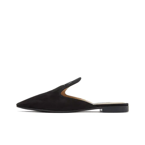 PRADA Резиновая подошва Домашние тапочки Женские Черный