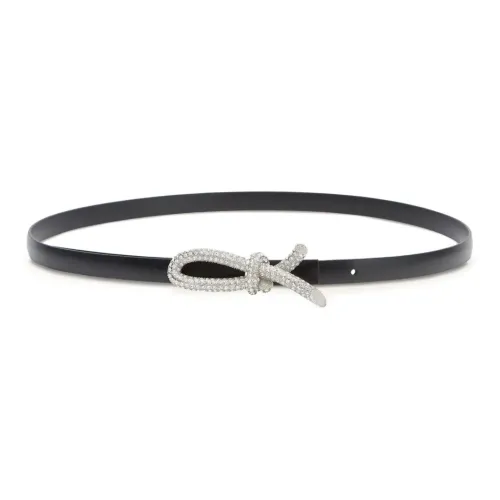 Ferragamo Ремни из коровьей кожи женские черные ширина 1,5 см