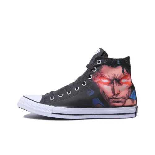 DC x Converse Chuck Taylor All Star Comics Супермен Высокие Кеды Унисекс Черный Белый