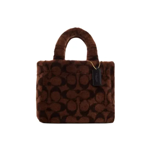 COACH Овчина Тоут Сумка Сумка для покупок Сумка Маленькая Женская Chocolates Коричневый