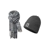 Шарф + Серый с флисовой подкладкой Шляпа