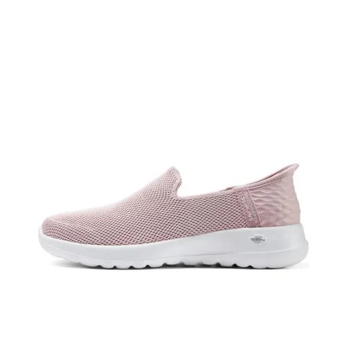 Skechers Slip Ins Износостойкие Дышащие Низкие Топы Casual Женские Светло-розовые