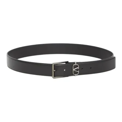 Valentino Ремни из коровьей кожи Мужской Черный Ширина 3,5 см