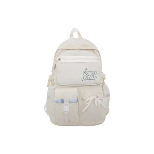 GEERDUN Nylon Рюкзак Стандартный Унисекс Айвори Белый Синий Розовый Черный