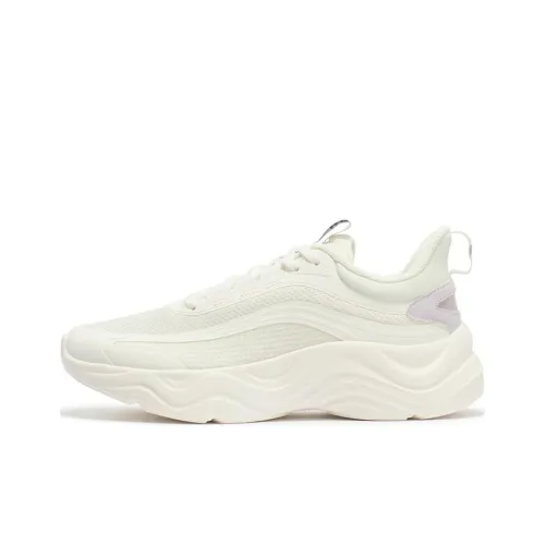 361° Linglong Series Амортизация Износостойкий Низкий Топ Bang Технология отскока Беговые кроссовки Женские Белый Фиолетовый