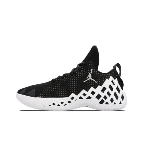 Jordan Jumpman Diamond Low Топ Баскетбольные кроссовки Мужской Черный Белый
