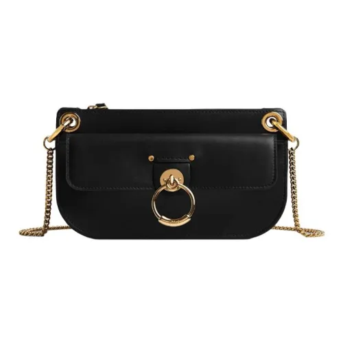 Chloe Tess Телячья кожа Сумка через плечо Маленькая Женская Черная