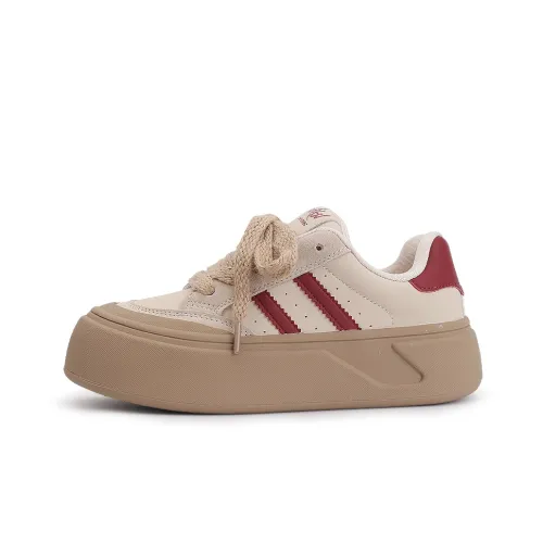 Shen Linsen Скейтборд Кроссовки Низкие Бежевые Женские