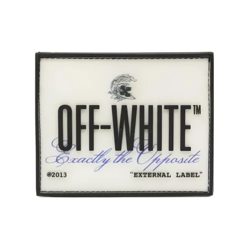 Off Белый Кожа Держатель для карт Держатель для карт Мужской Черно-белый