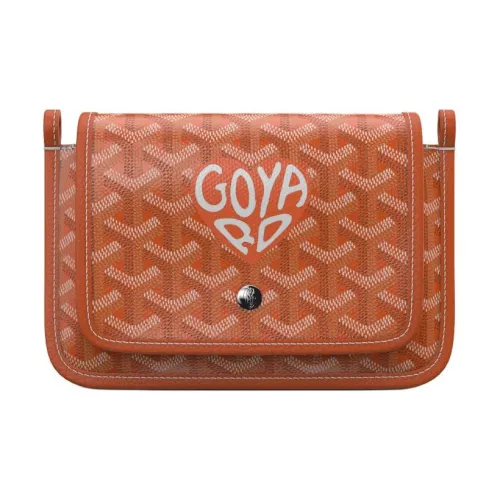 GOYARD Plumet Холст с кожей Конверт Сумка Сумка через плечо Сумка на плечо Унисекс Оранжевый Оранжевый Маленькое Сердце