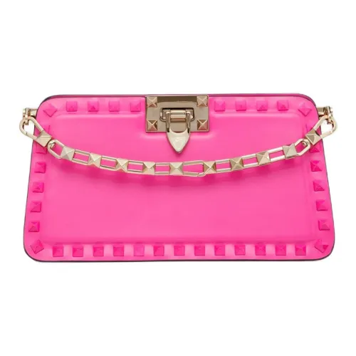 Valentino Garavani ROCKSTUD Телячья кожа Одно плечо Клатч Женский Розовый