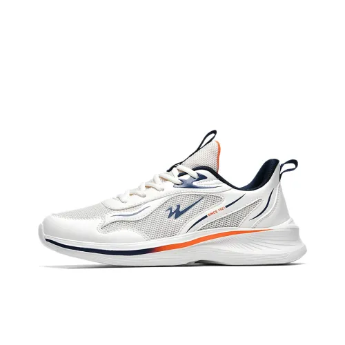 Binary Амортизация Легкий Дышащий Противоскользящий Низкий Топ Беговые кроссовки Мужской Айвори Белый