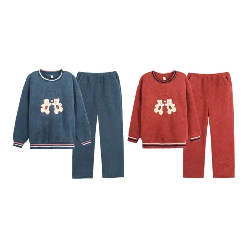 Sha Qian Пижамный комплект Зимний Унисекс