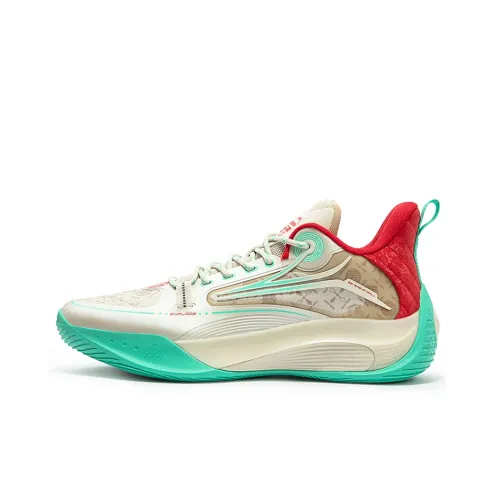 361° AG Shine 2,0 Амортизирующие баскетбольные кроссовки Slip-resistant с низким верхом Мужские Овсяное молоко