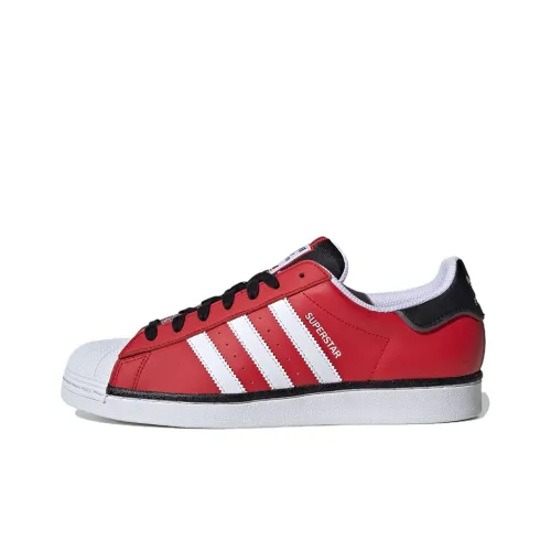 Adidas Originals SUPERSTAR LOW Топ Скейтборд Кроссовки Мужские Красный Белый Черный