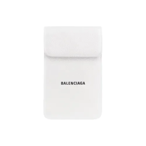 Balenciaga Cash Cow Кожаный чехол для телефона и держатель для карт Мужской Белый