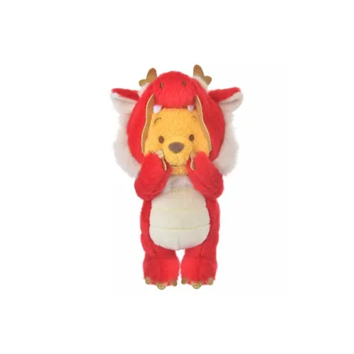 Disney ETO POOH M Red 2024 Год Дракона Ограниченная Серия Винни Плюшевая Кукла Подвеска 16,5 см Высота