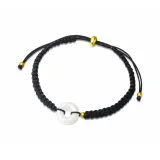 Спокойная застежка, черный шнур [белый]